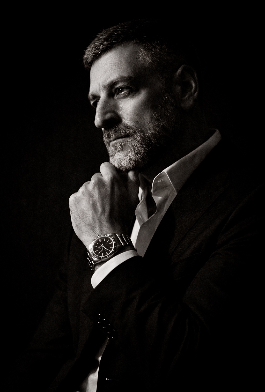 Black and white portrait of Marc Stan